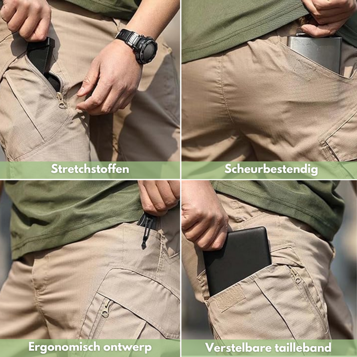 Tactical Outdoor Męska Spodnie Cargo - Marcus-Khaki-S-Trend Polska