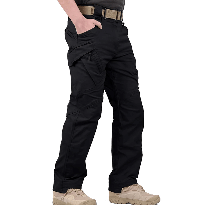 Taktyczne spodnie cargo outdoorowe | Spodnie Nova Stretch Cargo dla mężczyzn-Czarny-S-Trend Polska