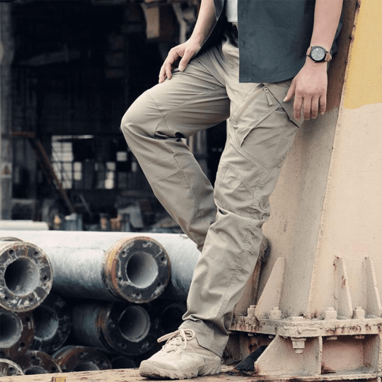Taktyczne spodnie cargo outdoorowe | Spodnie Nova Stretch Cargo dla mężczyzn-Khaki-S-Trend Polska