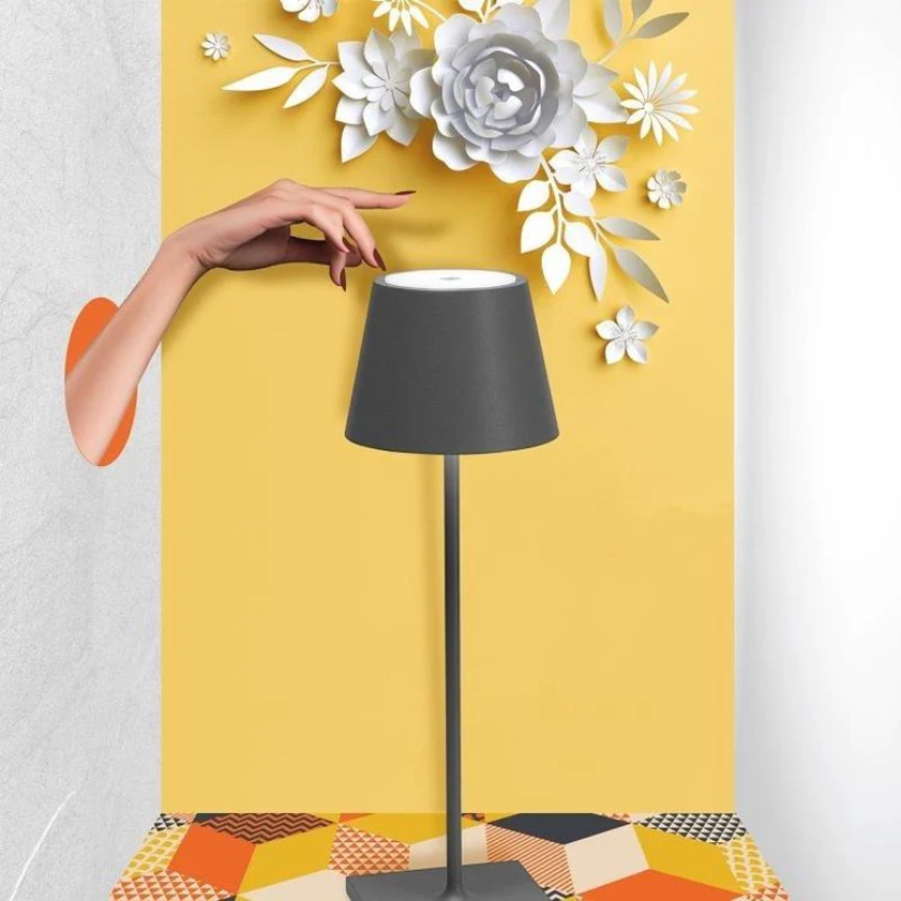 Touch-Sensitive LED Lampa Stołowa - LumiFlex-Szary-Trend Polska