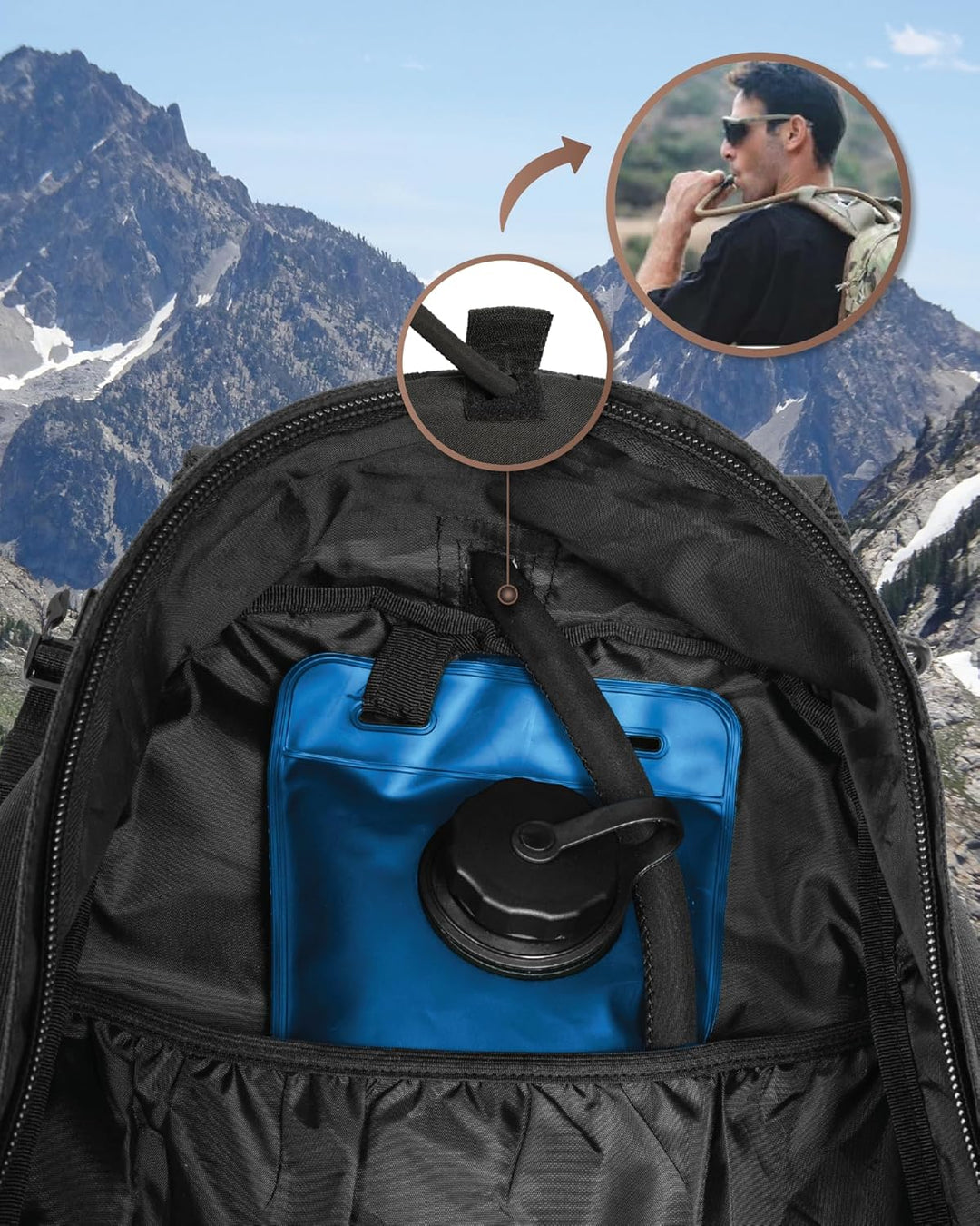Plecak taktyczny 35L na zewnątrz z systemem Molle i miejscem na laptopa