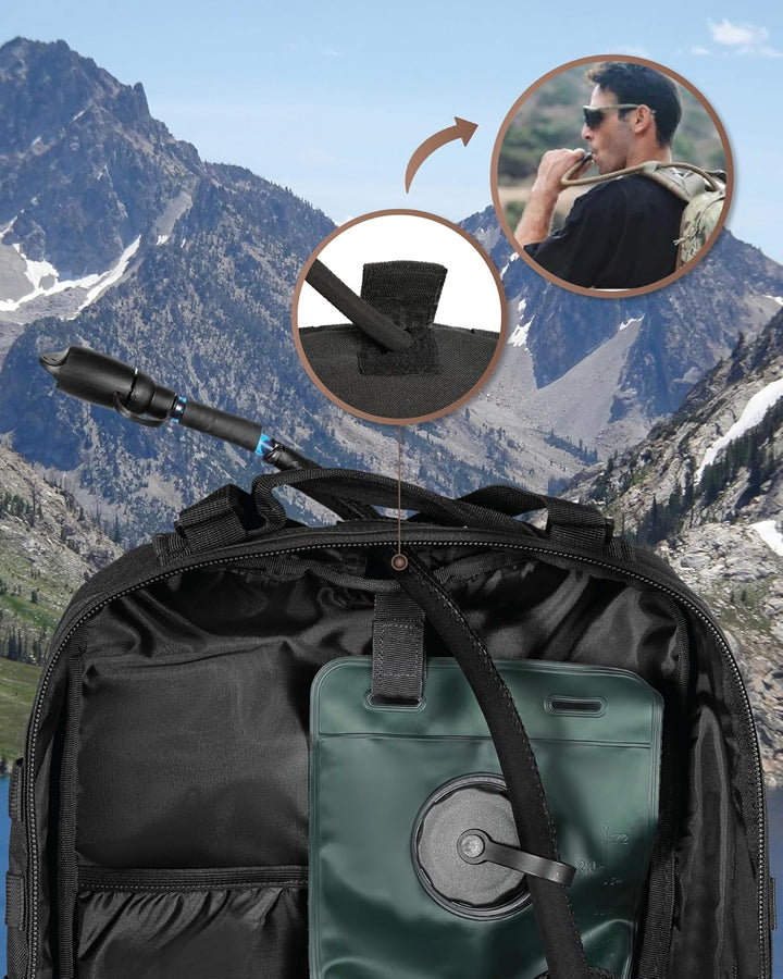 Plecak taktyczny 35L na zewnątrz z systemem Molle i miejscem na laptopa