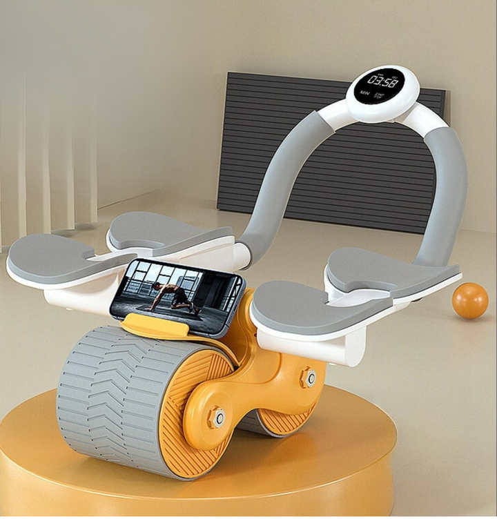 Trenażer mięśni brzucha - CoreRoller Max-Pomarańczowy z timerem-Trend Polska