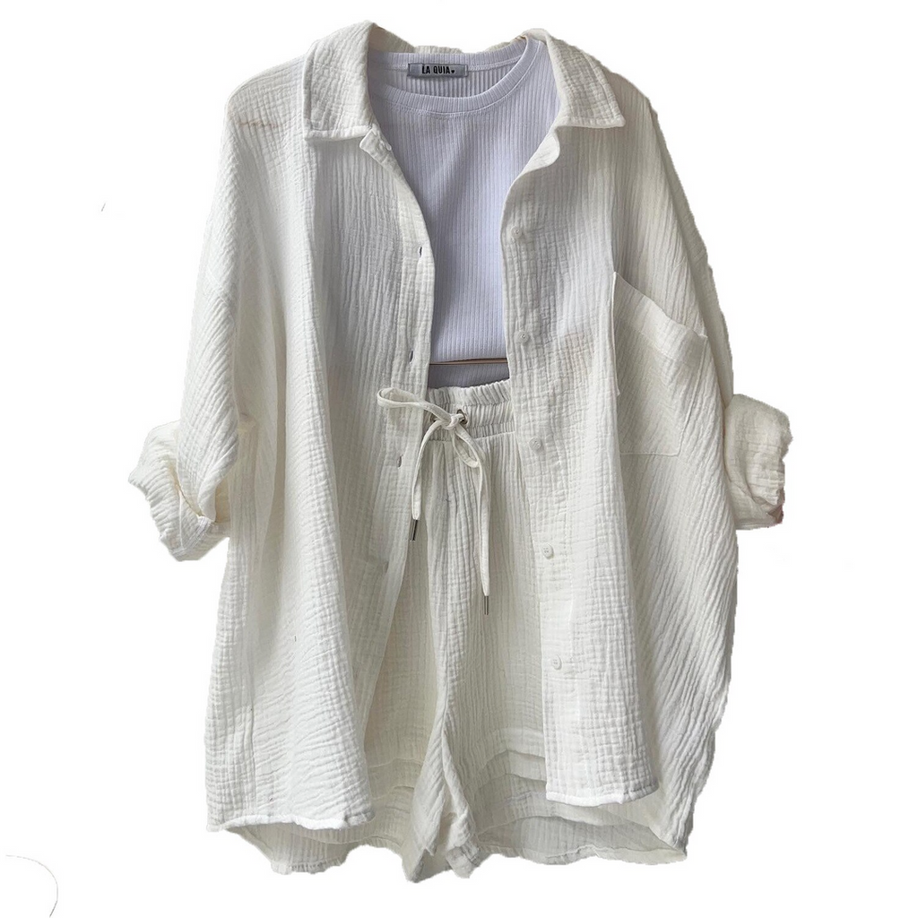 Trendy Bawełniane Spodnie Letnie Damskie – Faylin-Biały-S-Trend Polska