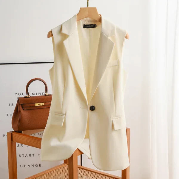 Trendy Bezrękawnik - Celeste-Kremowy biały-S-Trend Polska