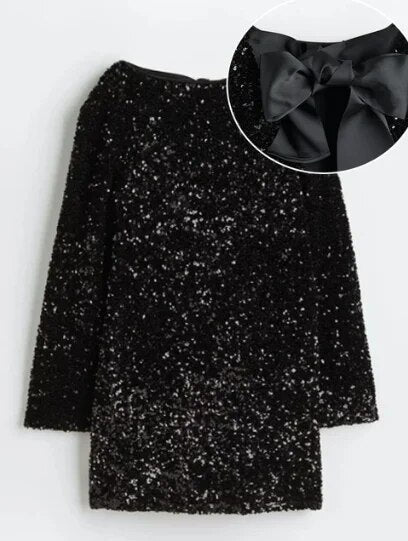 Trendy Błyszcząca Midi-Sukienka - Stella-Czarny-XS-Trend Polska