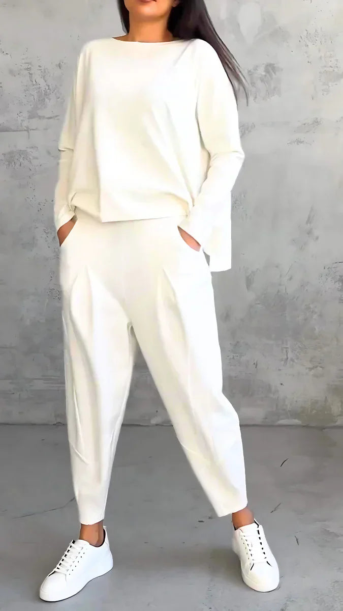 Trendy Casual Damska Zestaw Ubrań - Brooklyn-Biały-S-Trend Polska