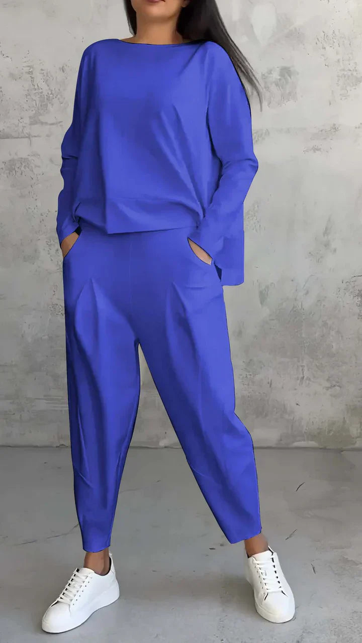 Trendy Casual Damska Zestaw Ubrań - Brooklyn-Niebieski-S-Trend Polska