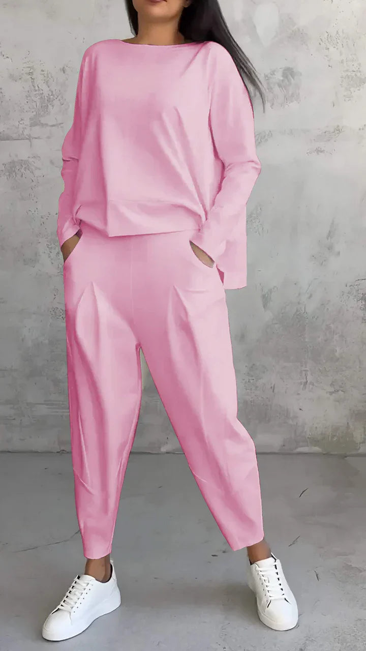 Trendy Casual Damska Zestaw Ubrań - Brooklyn-Różowy-S-Trend Polska