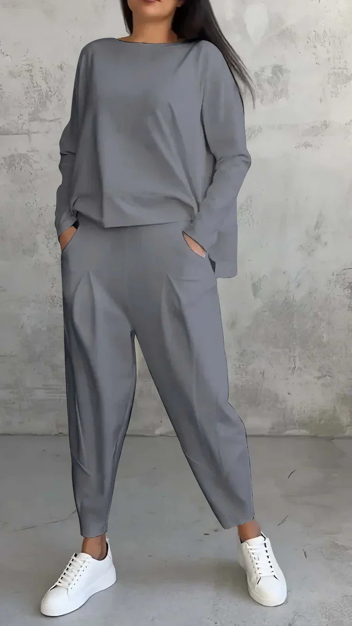 Trendy Casual Damska Zestaw Ubrań - Brooklyn-Szary-S-Trend Polska