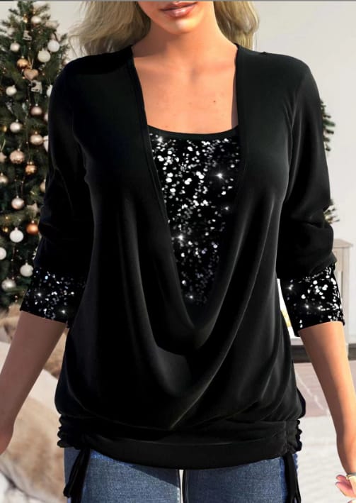 Trendy Damska Bluzka – Elin-Czarny-S-Trend Polska