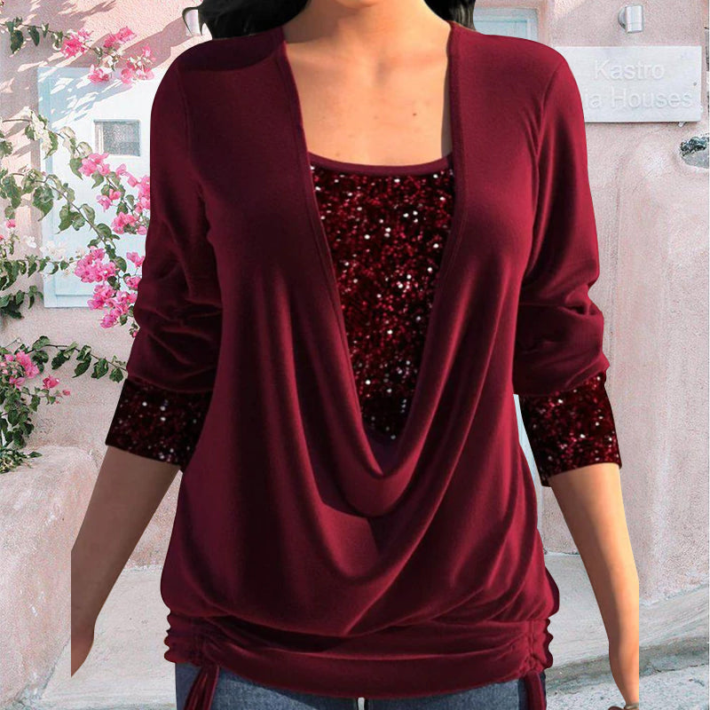 Trendy Damska Bluzka – Elin-Czerwony-S-Trend Polska