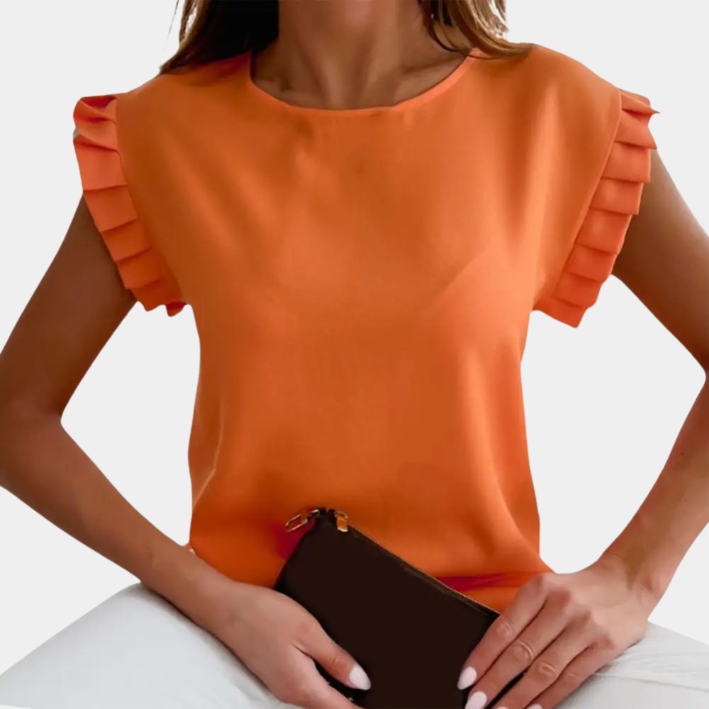 Trendy Damska Koszulka – Lyra-Pomarańczowy-S-Trend Polska