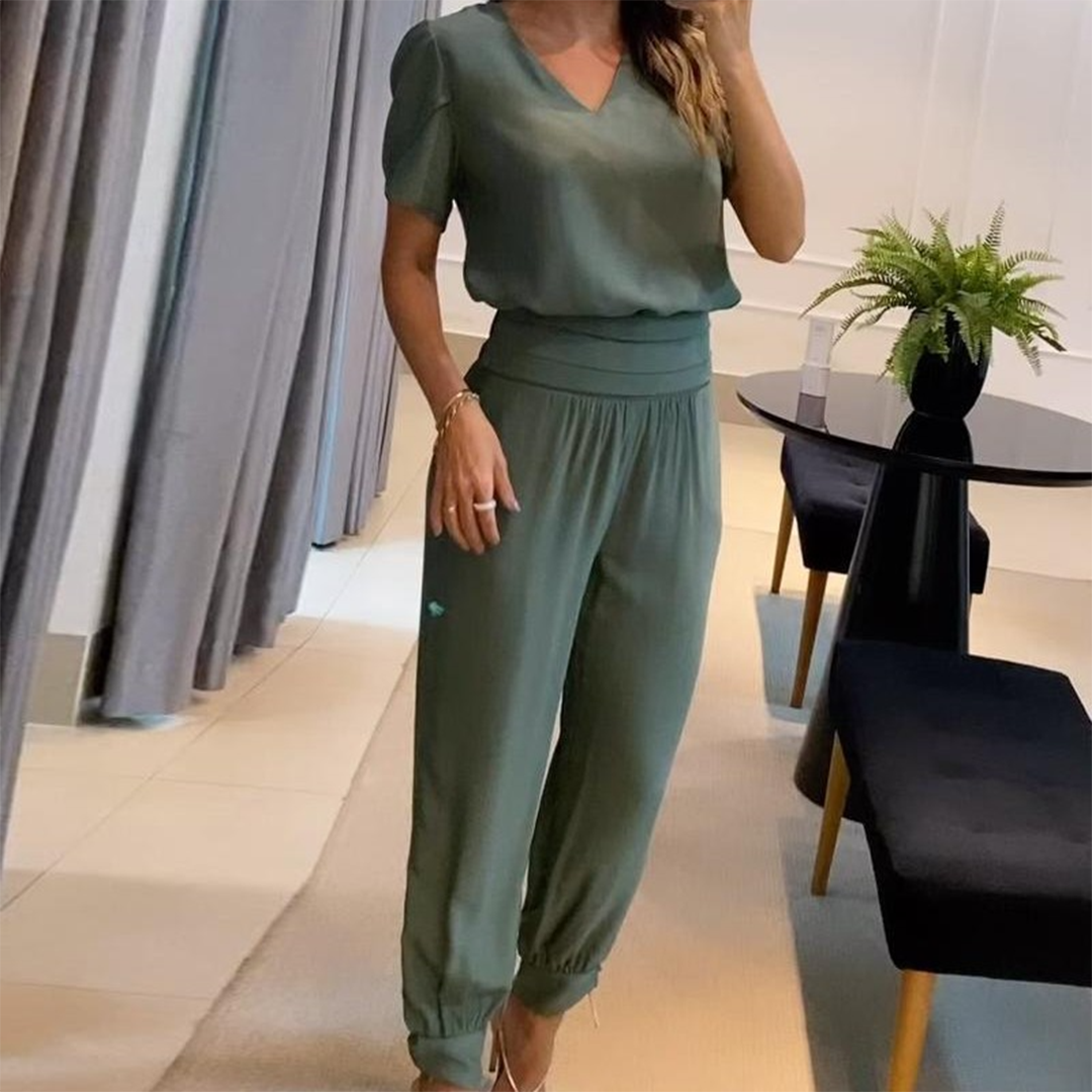 Trendy Damska Stylizacja - Viviana-Szaro-zielony-S-Trend Polska