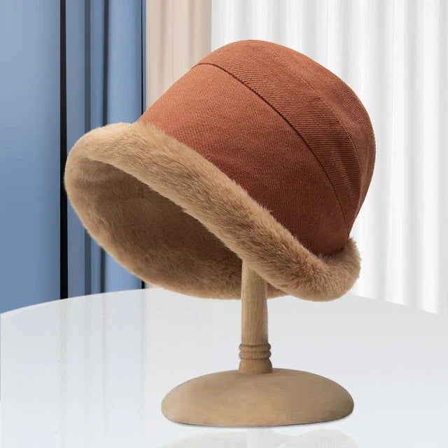 Trendy Damska Zimowa Czapka - FrostChic-Brązowy-Trend Polska