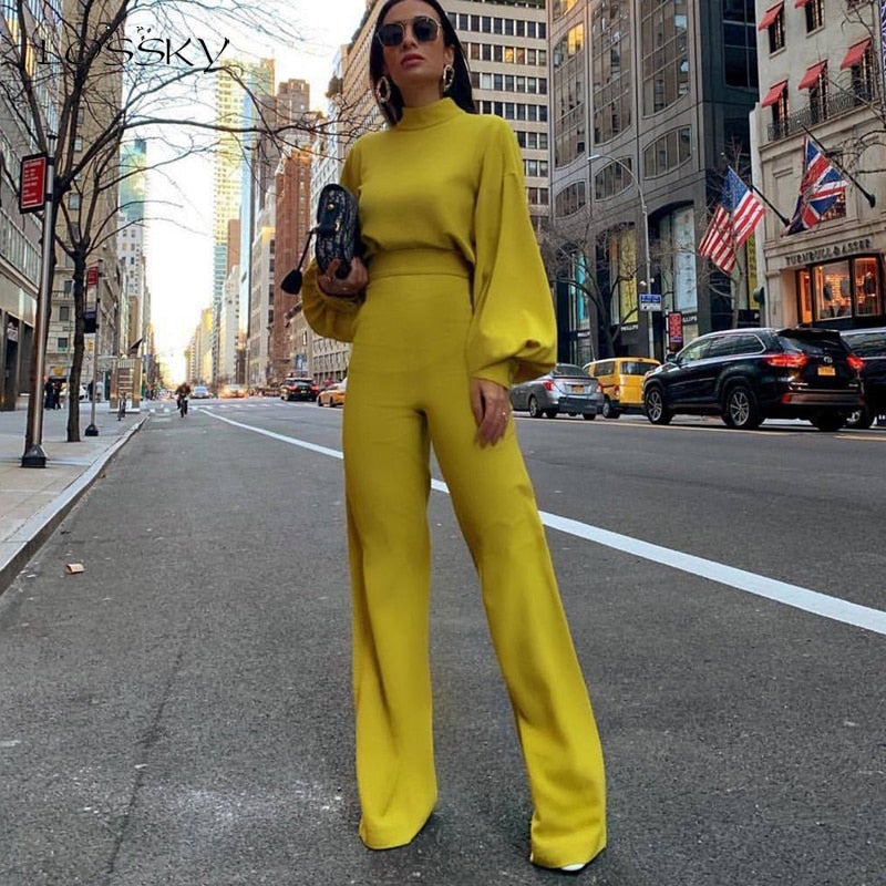 Trendy Damski Jumpsuit - Evelyn-Żółty-S-Trend Polska