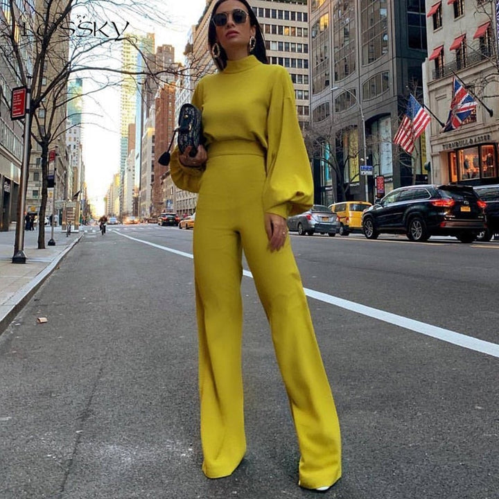 Trendy Damski Jumpsuit - Evelyn-Żółty-S-Trend Polska
