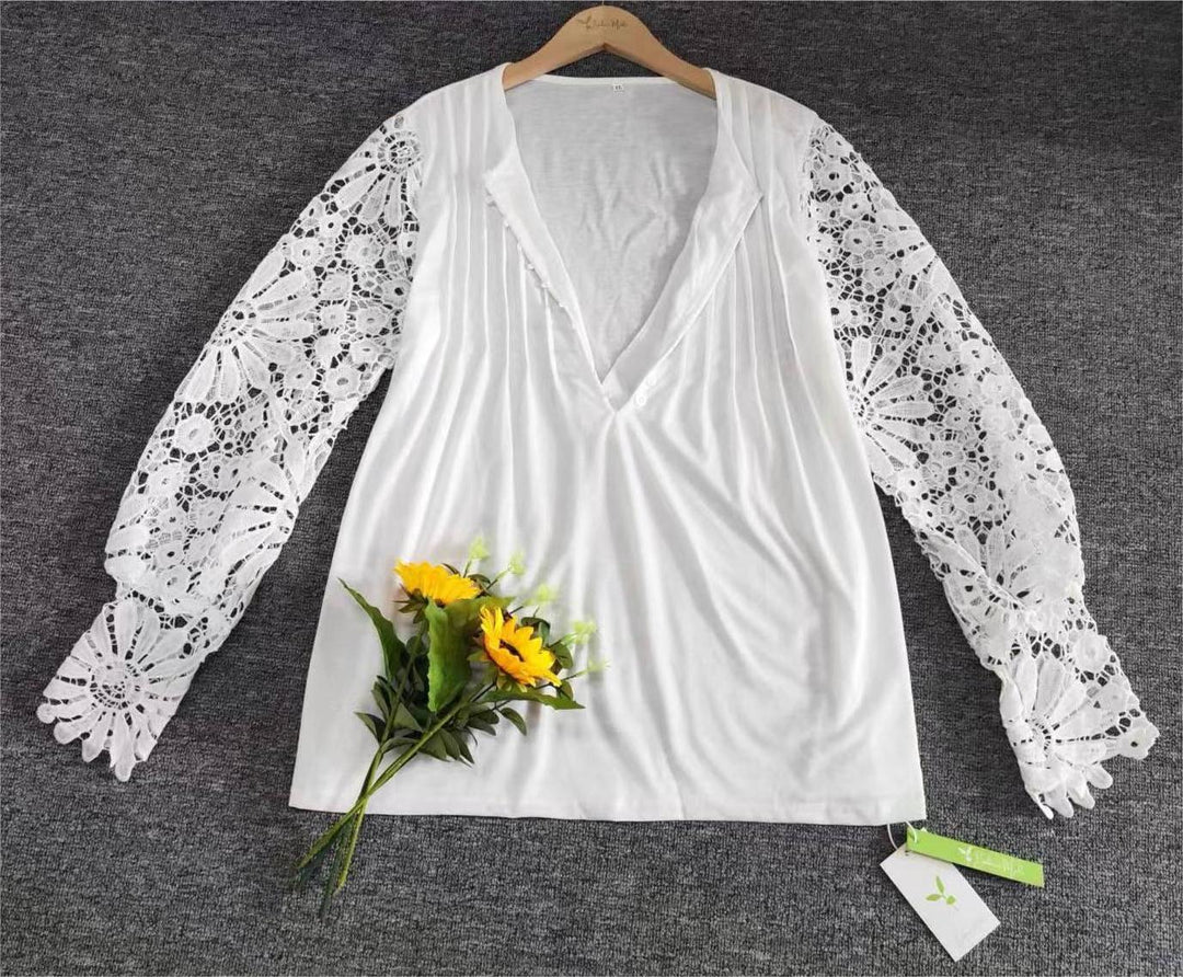 Trendy Damski Longsleeve w Jednolitym Kolorze - AutumnGrace-S-Trend Polska