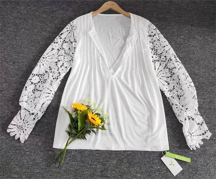Trendy Damski Longsleeve w Jednolitym Kolorze - AutumnGrace-S-Trend Polska