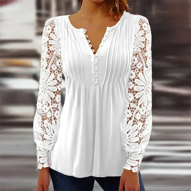 Trendy Damski Longsleeve w Jednolitym Kolorze - AutumnGrace-S-Trend Polska