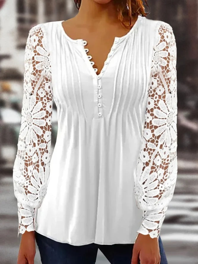 Trendy Damski Longsleeve w Jednolitym Kolorze - AutumnGrace-S-Trend Polska