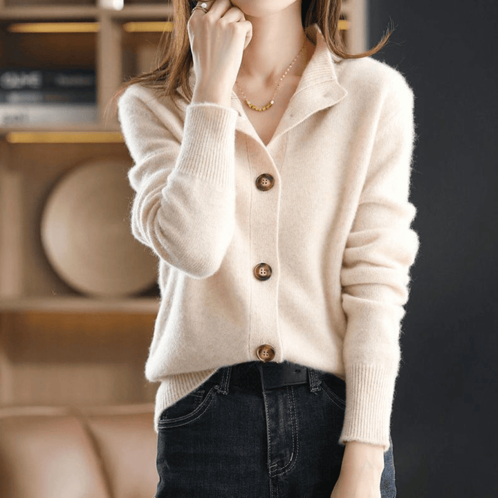 Trendy Damski Sweter - Livia-Beżowy-XS-Trend Polska