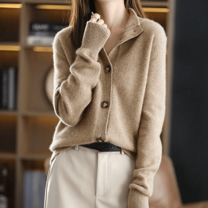 Trendy Damski Sweter - Livia-Khaki-XS-Trend Polska