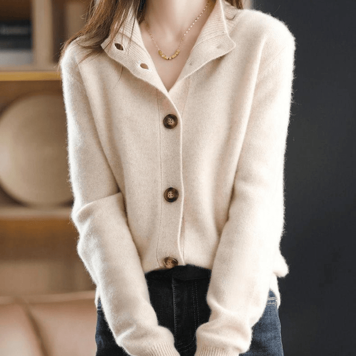 Trendy Damski Sweter - Livia-Beżowy-XS-Trend Polska