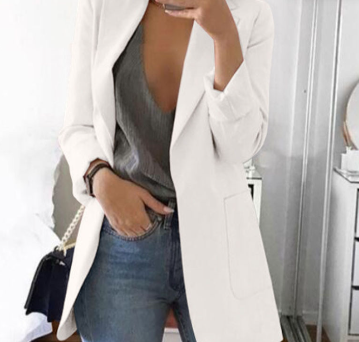 Trendy Damski Żakiet - Elise-Biały-S-Trend Polska