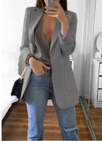 Trendy Damski Żakiet - Elise-Szary-S-Trend Polska