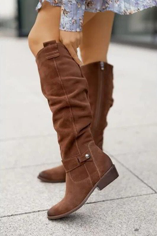 Trendy Damskie Botki - Bella-Beżowy-35-Trend Polska