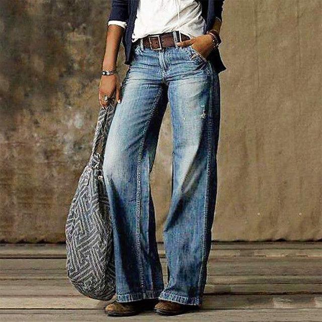Trendy Damskie Dżinsy - Elara-Jasnoniebieski-S-Trend Polska