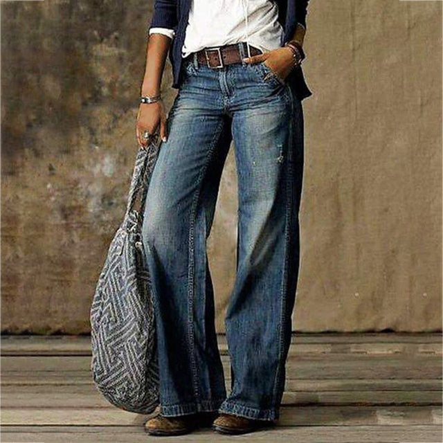 Trendy Damskie Dżinsy - Elara-Niebieski-S-Trend Polska