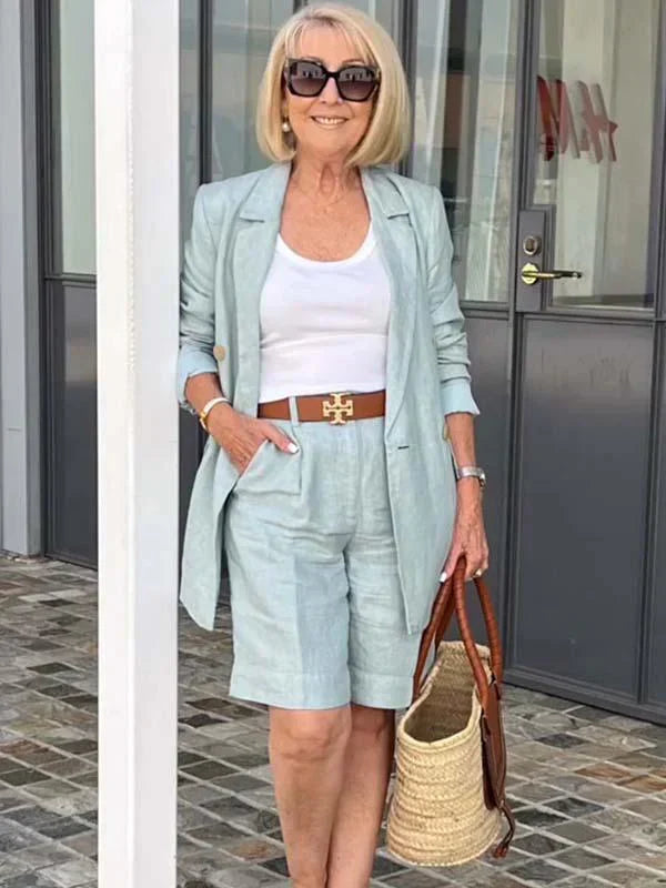 Trendy Damskie Letnie Lniane Spodnie – Camille-Jasnozielony-S-Trend Polska