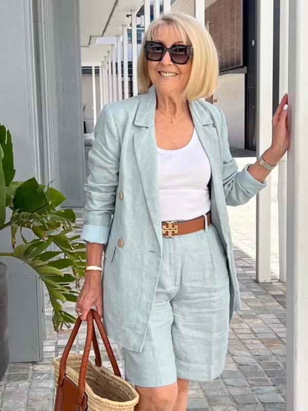 Trendy Damskie Letnie Lniane Spodnie – Camille-Jasnozielony-S-Trend Polska