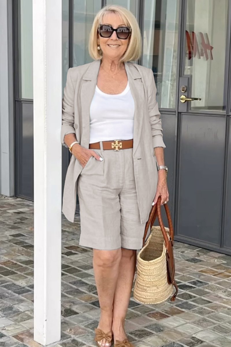 Trendy Damskie Letnie Lniane Spodnie – Camille-Jasnozielony-S-Trend Polska