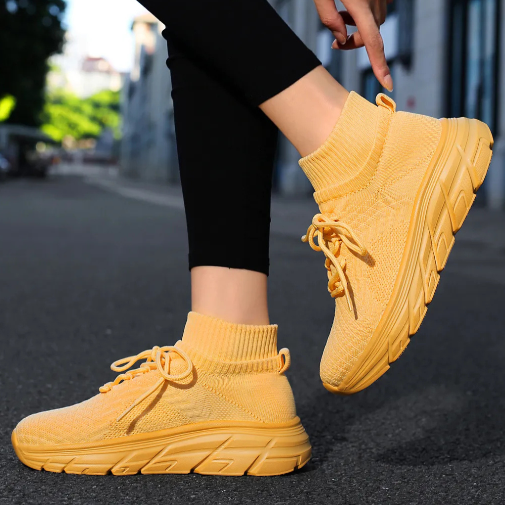 Trendy Damskie Sneakers - Elara-Żółty-35-Trend Polska