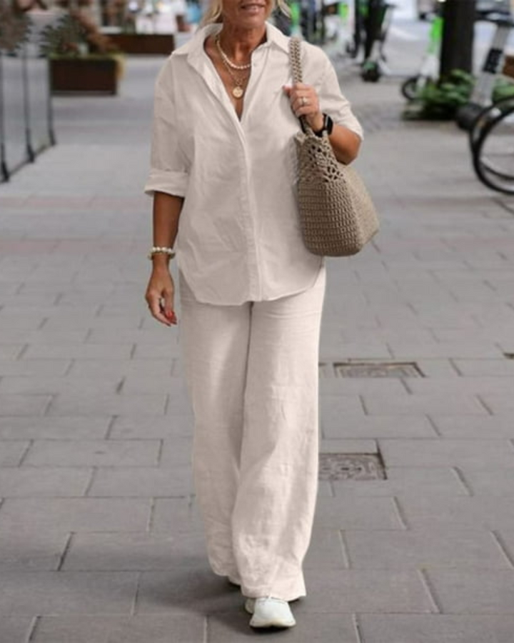 Trendy Damskie Spodnie Letnie - Noa-Beżowy-S-Trend Polska
