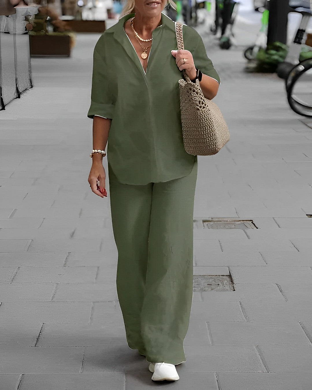 Trendy Damskie Spodnie Letnie - Noa-Szary-S-Trend Polska
