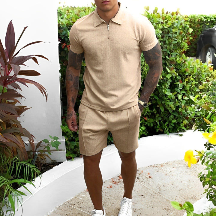 Trendy Dwuczęściowy Męski Strój Letni – Lucian-Khaki-S-Trend Polska