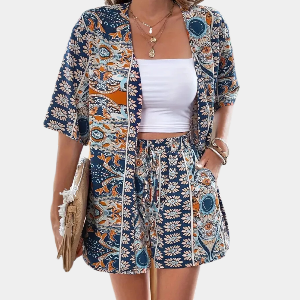 Trendy Dwuczęściowy Zestaw Letni dla Pań - Noëlle-XS-Trend Polska