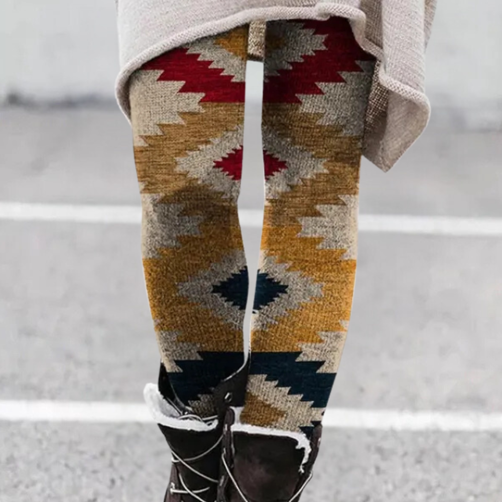 Trendy Elastyczne Legginsy Damskie - Kelsey-Żółty-XS-Trend Polska