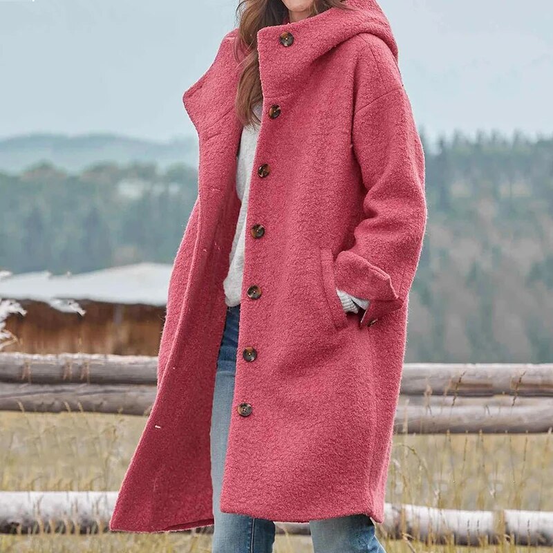 Trendy Grube Damy Zimowa Kurtka - Fiona-Różowy-S-Trend Polska