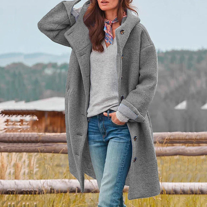 Trendy Grube Damy Zimowa Kurtka - Fiona-Szary-S-Trend Polska