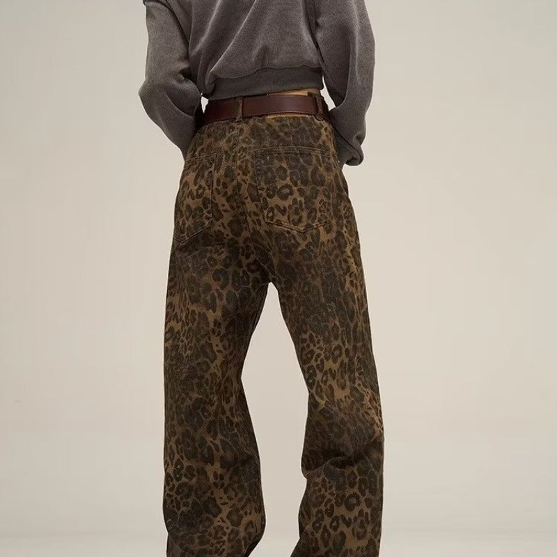Trendy jeans w print w panterę - Layla-Lampart-S-Trend Polska