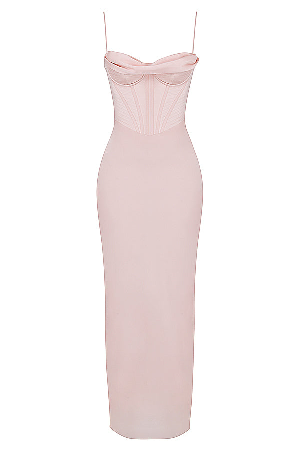 Trendy Korset Maxi Sukienka - Isabella-Czarny-XS-Trend Polska
