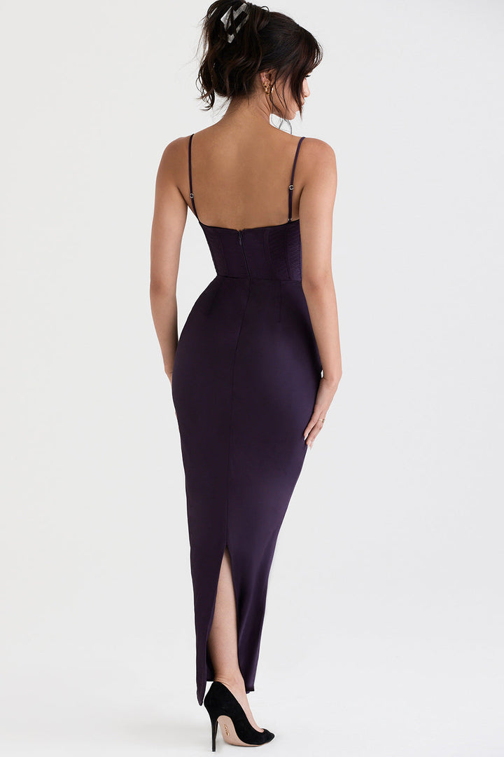 Trendy Korset Maxi Sukienka - Isabella-Czarny-XS-Trend Polska