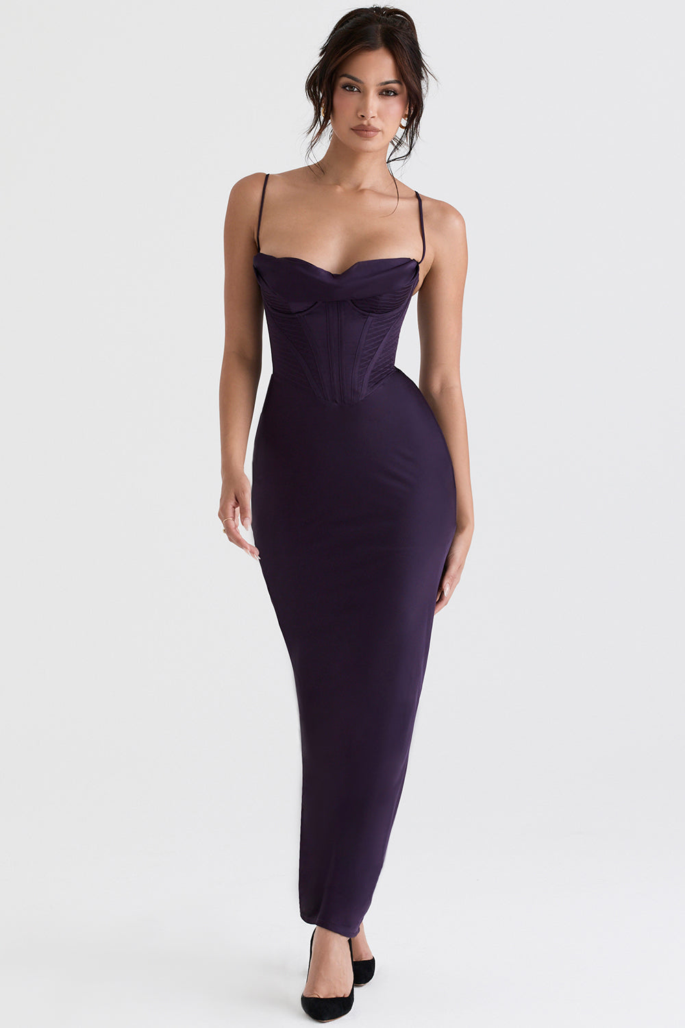 Trendy Korset Maxi Sukienka - Isabella-Czarny-XS-Trend Polska