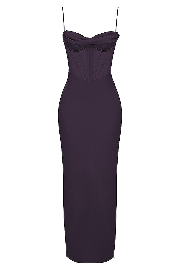 Trendy Korset Maxi Sukienka - Isabella-Czarny-XS-Trend Polska
