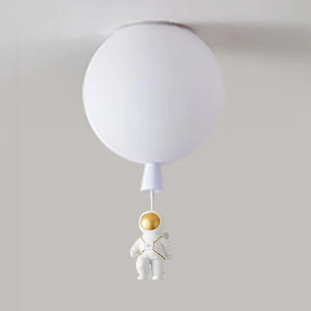 Trendy Księżyc/Astronauta Lampa sufitowa LED do pokoju dziecięcego - CosmoGlow-biel-B-25 cm-Trend Polska